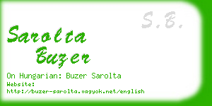 sarolta buzer business card